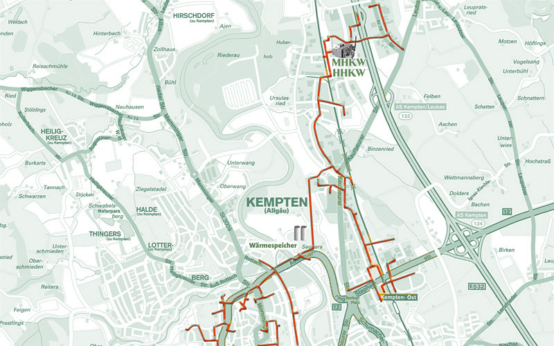 ZAK district heating network northern part